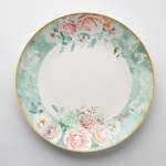 - Green Floral Charger