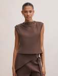 Kris Gold Hardware Detail Top - 20 Mocha Brown Set