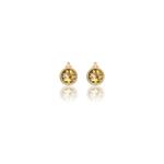 Georgini Natural Citrine And Two Natural Diamond November Earrings - Gold