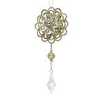 Flower With Pointed Crystal And Bauble 4X7.5X14.5CM