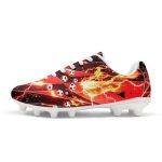 Jeiento Red Fire Football Football Sneakers Men Soccer Cleats Leather Football Shoes For International Soccer Tournament Breatha