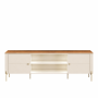 Yb Ambiente Brasilia Off White & Cinnamon Tv Stand Flatpack