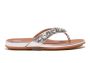 Gracie Jewel-deluxe Metallic-leather Flip - Flops Silver