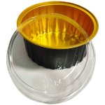 Foil Black Cup Base With Lid 20 Pack