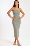 Mariana Boobtube Maxi Bodycon Dress With Side Slit