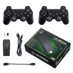 Dual Players 2.4G Wireless Controller Gamepad Tv Video Game Stick 64 Gb Card Included