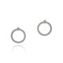Lula Circle Studs - White Gold