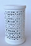White Cut-out Plant Column 58.5X34CM