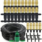 1 Pack 5M-30M Outdoor Misting Cooling System Garden Irrigation Watering 1 4" Brass Atomizer Nozzles 4 7MM Hose For Patio Greenh