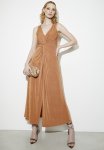 Drape Knot Maxi Dress - Copper