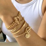 4PCS Women's Simple Fashion Bracelets Set