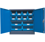Blue Linbin Storage Bin Half Size Cabinet Kit 3