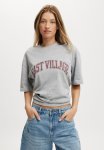 Cotton On The Premium Boxy Graphic Tee - East Village Winter Grey Marle