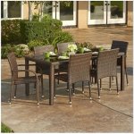 Outsunny Patio Dining Set 6 Seater