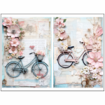 Tear Resistant Deco Print Shabby Bicycle