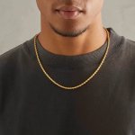 Fashion 3MM Width Stainless Steel Rope Chain Necklace Hip Hop Jewelry Father's Day Gift