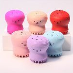 1PC Octopus-shaped Bubble Maker Silicone Facial Cleansing Brush Deep Cleanse Face Makeup Removal Tool Portable Multi-functional