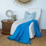 Aranda Chenille Throw Malibu Blue