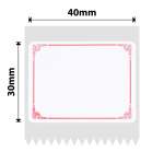 NB188 - - B1 B21 B3S B4 - 40X30MM - 230 Red Border Labels