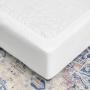 Faux Suede Bed Base Wrap White - King XL