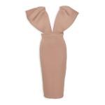 Rose Pink Scuba Midi Dress