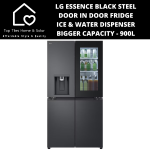 LG Essence Black Steel Door In Door Fridge With Ice & Water Dispenser - 900L