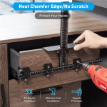 Adjustable Cabinet Hardware Drill Guide - Quick & Precise Installation Tool For Handles Knobs On Doors & Drawers Durable Aluminu