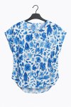 Ladies Blue Floral Printed Summer Top