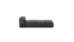 Lounger - Leather - Dark Grey - 220CM X 84CM