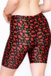 Ladies High Waisted Floral Print Biker Shorts