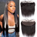 13X4 Lace Frontal Closure Ear To Ear HD Lace Frontal 12 Inch Brazilian Straight Frontal Lace Closure Virgin Human Hair Frontals