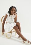 PoP Candy Applique D Cor Dress - White