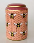 Pink Jar With Honeycomb & Bee Design 32X20CM