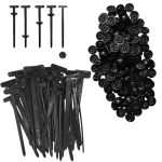 100PCS Nylon Universal Cable Tie Buckle Upgrade Multipurpose Heavy Duty Self-locking Zip Ties Holder With Pin & Button Design Mu