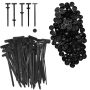 100PCS Nylon Universal Cable Tie Buckle Upgrade Multipurpose Heavy Duty Self-locking Zip Ties Holder With Pin & Button Design Multipurpose Plastic Cab