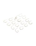 Silver Twist & Rectangle Hoop Earrings 8-PACK