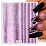 Metallic Chain Line Nail Stickers For Women - 3D Adhesive Striping Tape For Curve Stripe Design -