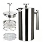 Double Wall Stainless Steel French Press Coffee Maker Coffee Plunger 1L