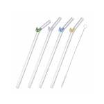 5 Piece Butterfly Glass Straw Set Clear
