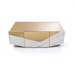 Bf Royal Home Coffee Table - White & Champagne Gold