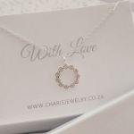 Kelsey 925 Sterling Silver Flower Circle Cz Necklace 10.5CM 45CM