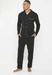 Superbalist Knit Piping Detail Pyjama Set - Black