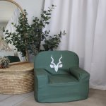A Kids Sofa Foam Chair Green Buck