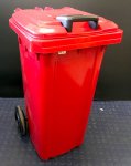 80L Red Wheelie Bin
