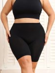 Women's Plus Simple Shapewear Shorts Plus Size Solid Tummy Control Butt Lifting Thigh Slimming Boyshorts