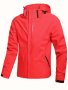 Men's Lightweight Waterproof Rain Jacket Hooded Shell Outdoor Raincoat Hiking Windbreaker Jacket Coat