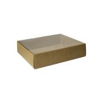 Kraft Box With Pvc Lid 210X190X53MM