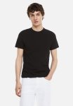 Slim Fit Round-necked T-Shirt - Black