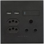USB Double V-slim Single Rsa Sockets - Graphite graphite - Buy Online At 7 Triple 7