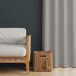 Leaf Lined Eyelet Curtain Silver - Longer Length 270CM W X 255CM L